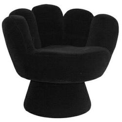 Black Velvet Hand Chair Sculptural Lounge Chair (Must Go Tomorrow)