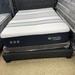 Full Size Bed Frame With Serta I series Hybrid Mattress $500 The Whole Bed 