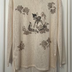 New Disney Lauren Conrad Collection Bambi Tunic Sweater Womens Sz Medium Limited Edition