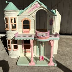 Barbie 1995 Vintage Folding Victorian Dream House with Elevator and Baby Swing