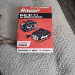 Brand New Bauer 5ah Battery And Charger 