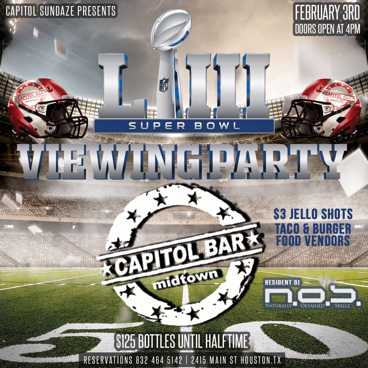 Huge Super Bowl viewing party : Free admission tickets