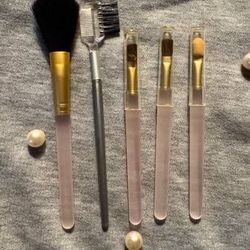 Mini Travel Makeup Brush Set (5) Pink *New