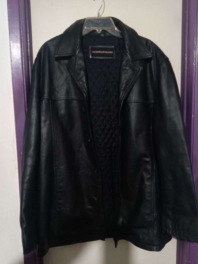 Charles Klein The Boss Large Leather Mens Jacket