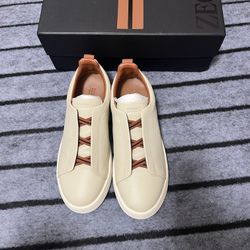 Ermenegildo Zegna Men's Off-White Sneakers