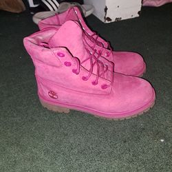 Never Used Pink Timberlands Size 4.5