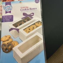 Baked with Love Fold-Up Cookie Boxes 3-Pack