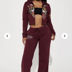 Ed Hardy Hoodie, Sweatpants - New With Tags