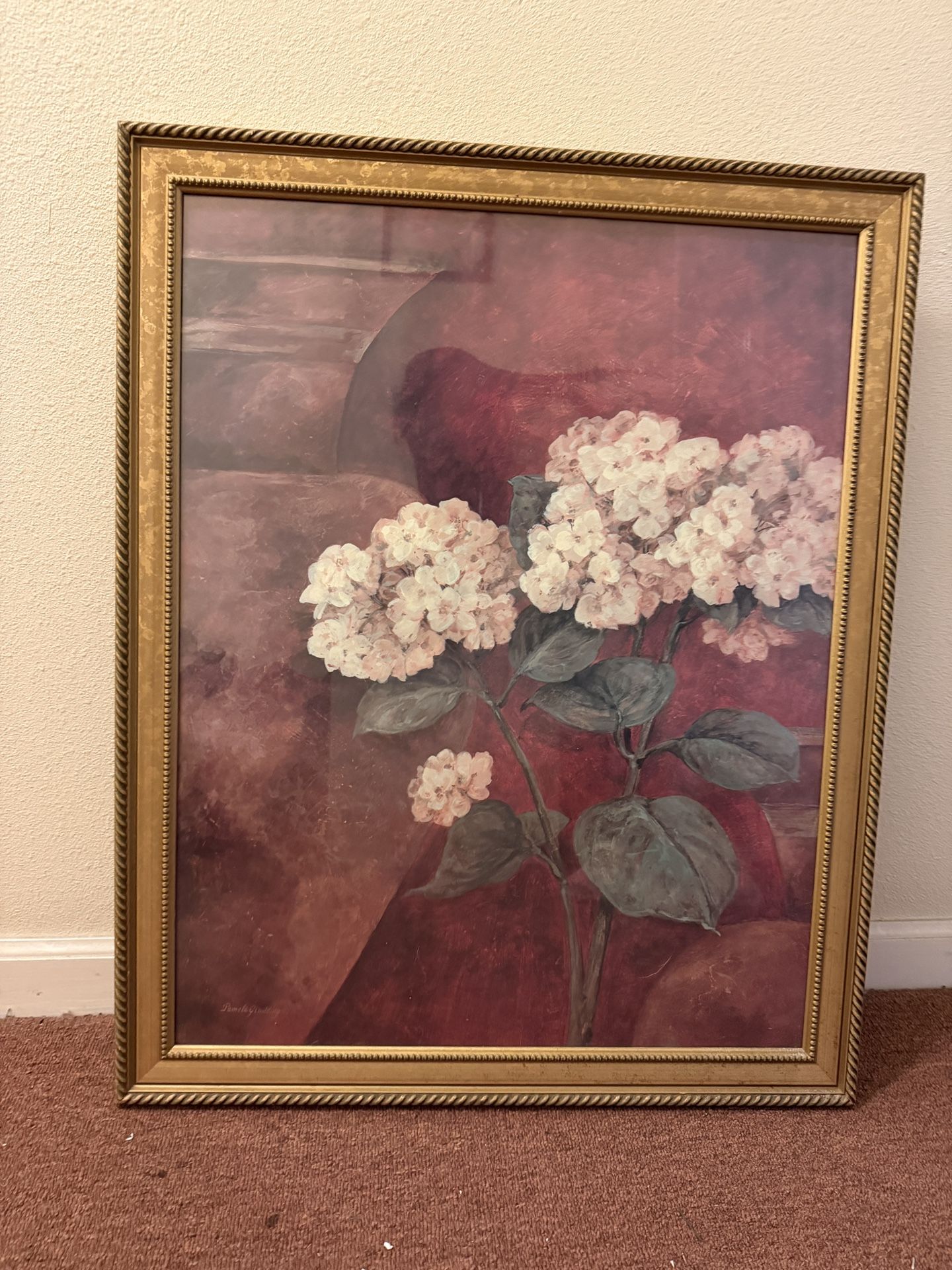 Framed Floral Artwork 25.5”x31”