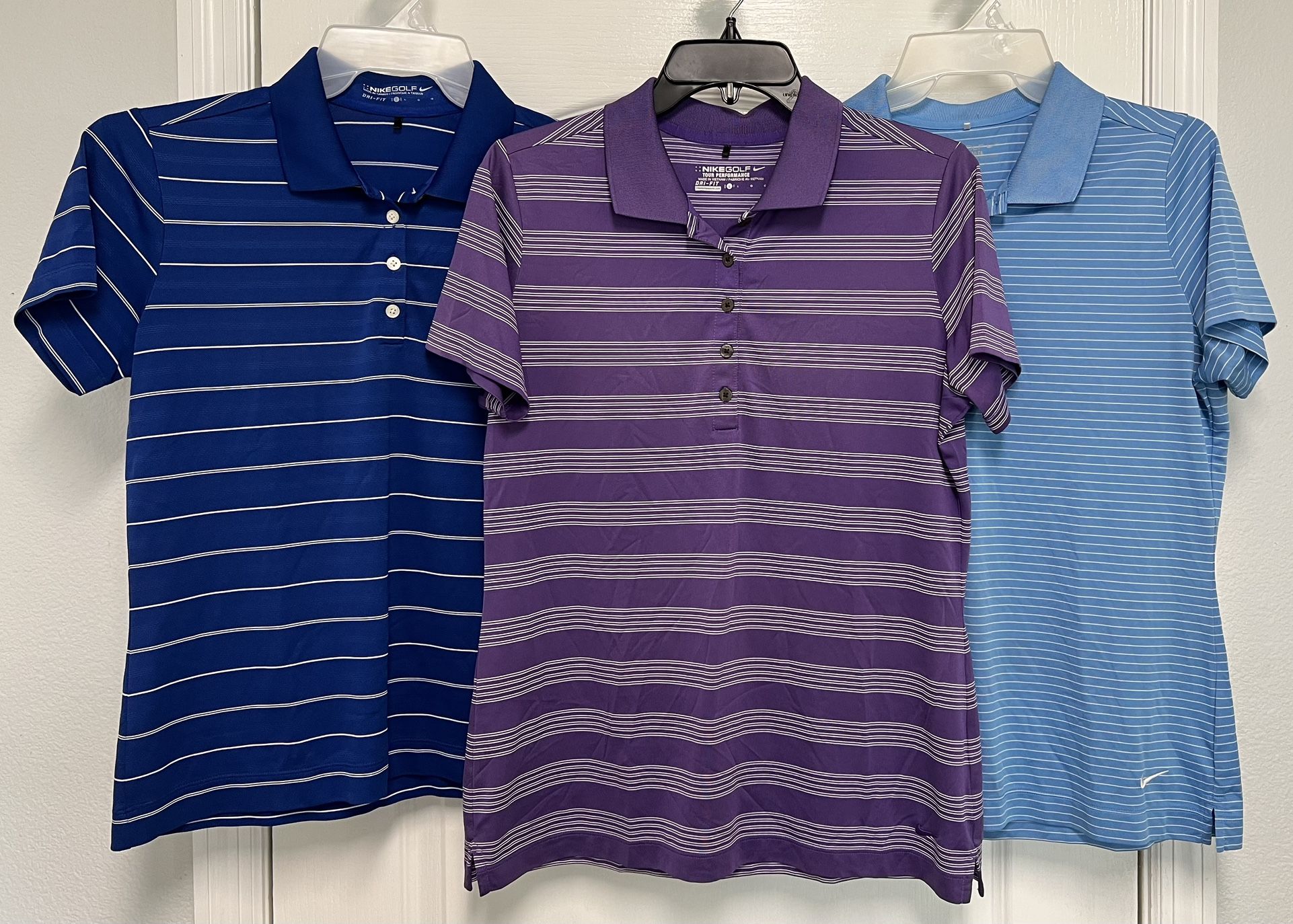 Lot Of 3 Women’s Nike Golf Polo Dri-Fit Tour Performance Size Large