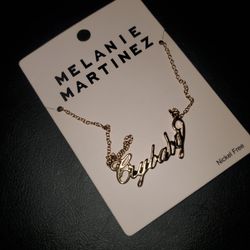 Melanie Martinez Crybaby Nameplate Necklace 