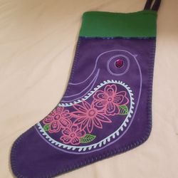 Purple Felt Christmas/Holiday Stocking Stuffer