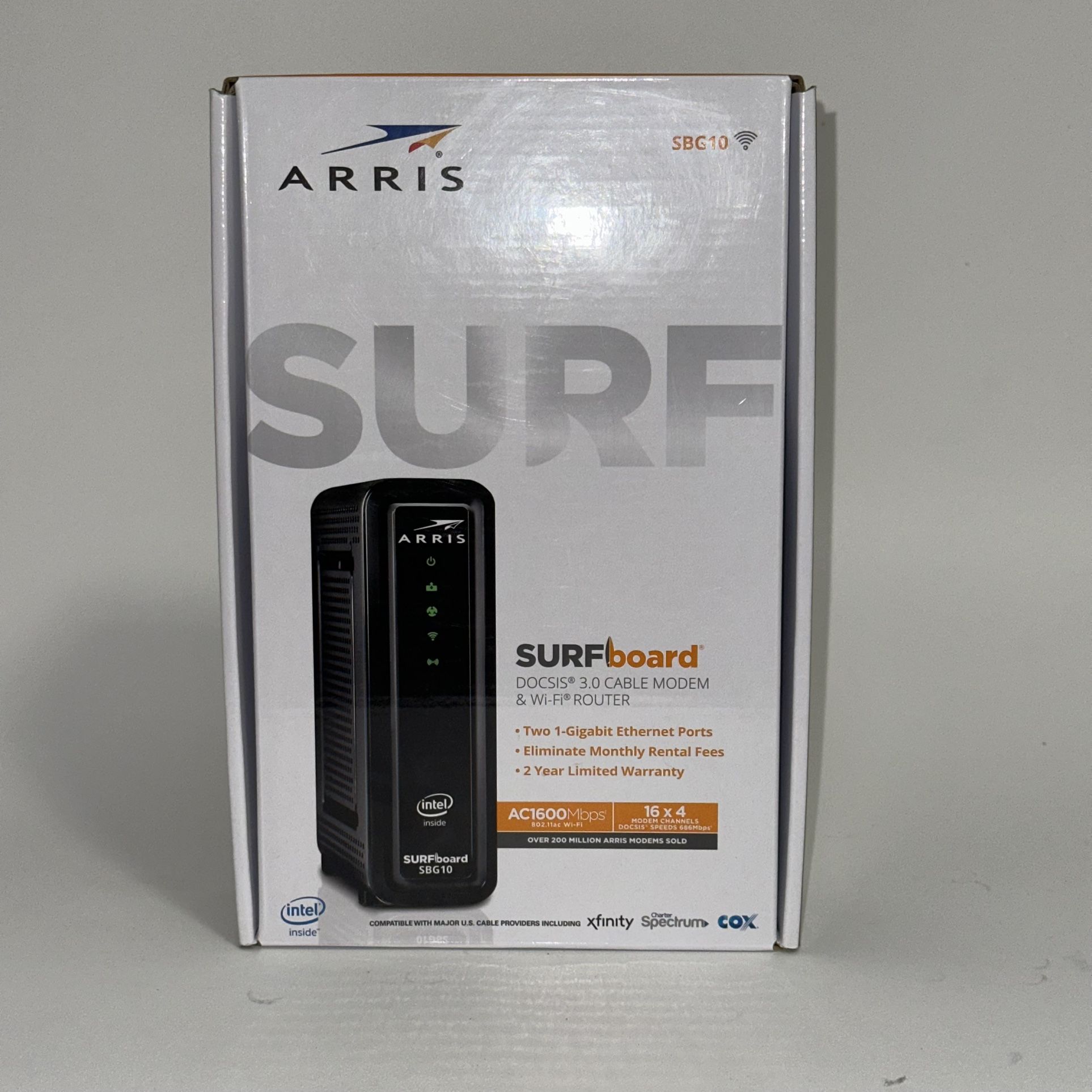 ARRIS SURFboard SBG10 DOCSIS 3.0 16x4 Gigabit Cable Modem