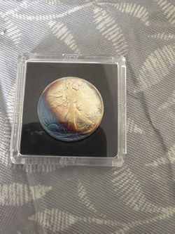 Walking Liberty Half Dollar Toned Silver Coin
