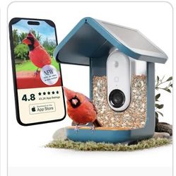 Birdbuddy PRO - Smart Solar Bird Feeder with Camera, AI Bird Species Identification, 5MP Photos, 2K HD Video Live Streaming Camera, Slow Motion Video,