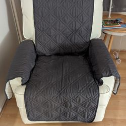 Upholstered Swivel Reclining Glider and waterproof cover