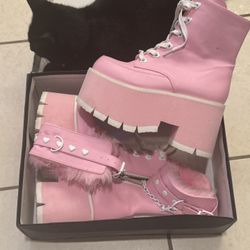 Demonia Pink Boots