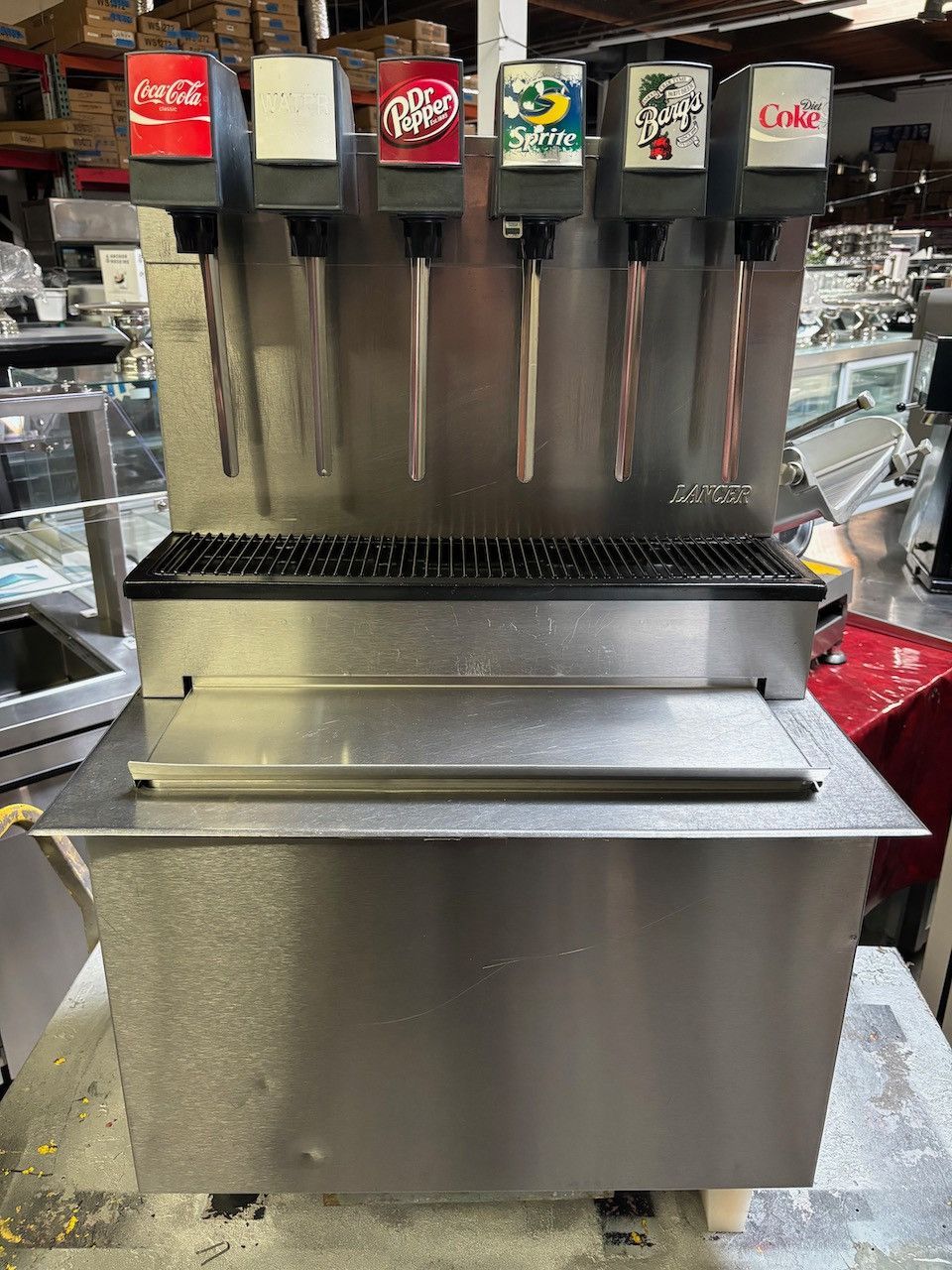 6 Flavor Drop In Soda Fountain Machine & Cold Plate Ice Bin Cornelius CB1722 #2533