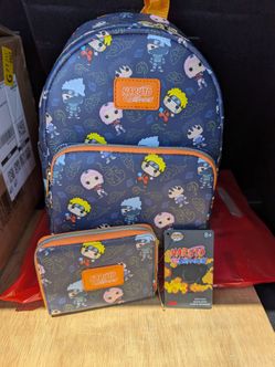 POP! NARUTO LOUNGEFLY BACKPACK AND COIN BAG COMBO!!