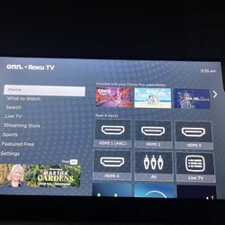 Onn 45”’ Roku Smart Tv Slightly Used Like New 