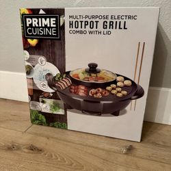 New In Box Electric Hotpot Combo Grill