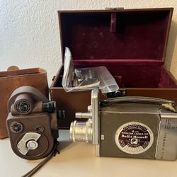 Vintage 1950s Bell & Howell 16mm Camera and 1940s Revere 8mm Movie Camera 