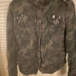WOMEN CAMOUFLAGE JACKET BY CELEBRITY PINK SIZE SMALL