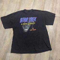 Rare Vintage Star Trek 5 Year Mission Tour Stanley Desantis Shirt Men’s XL 1996