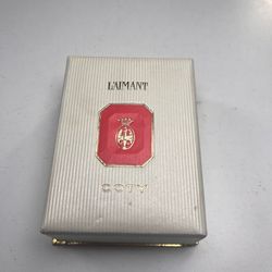 Vintage COTY L’Aimant Perfume Glass Bottle & Presentation Box Mini .25 fl oz