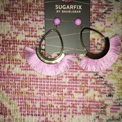 SugarFix By Baublebar - Pink Fringe Party Earrings
