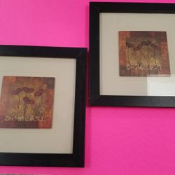 Set Of 2 Beautiful Matted Pictures