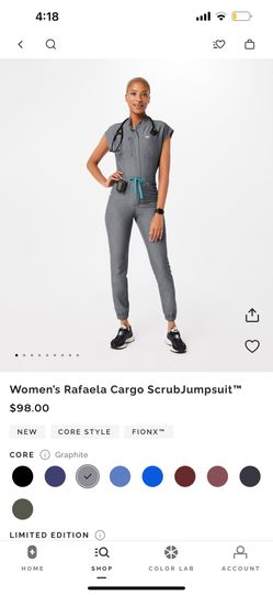 BNIB FIGS SCRUBSUIT GRAPHITE XS