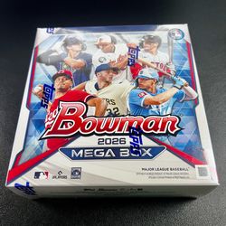 🔥 2026 Bowman Baseball Mega Box Sealed New | 1st Bowman, Chrome Prospects, Autos 🔥
