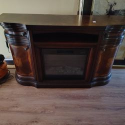 Beautiful Fireplace And TV Stand