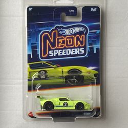 Hot Wheels Neon Speeders Ford GT 3/8 Walmart Exclusive Lime Green 1:64 Diecast