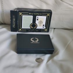 Da Vinci ITALIAN Plastic Playing Cards 2 Decks Of 54 Cards Game Night Accessories. 