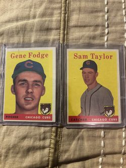Chicago Cubs baseball vintage cards 1958
