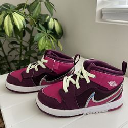 NIKE JORDAN 1 MID VELCRO TODDLER (SIZE 10c)