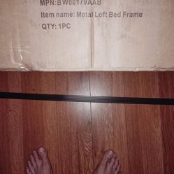 Bellemave Metal Twin Size Low Loft Bed With Storage Shelves