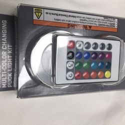 🌈 Plug-in 3-Light LED RGBW Puck Light with Color Changing | Buy One Get One Free 