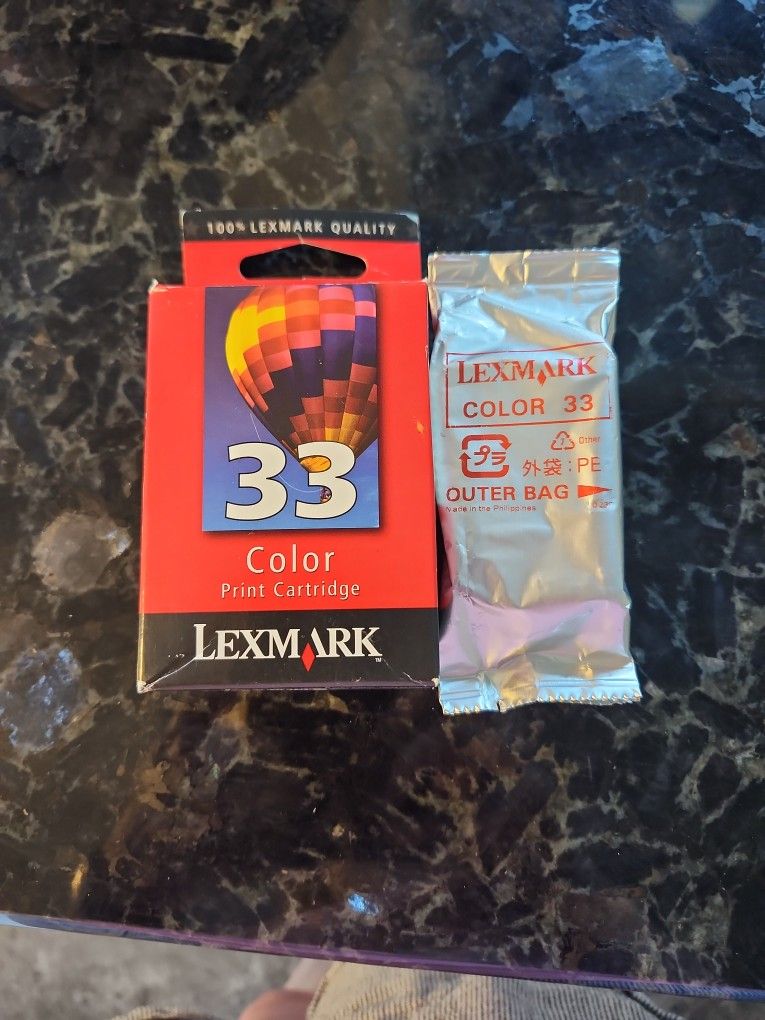 2 Lexmark 33 Color Print Catridges