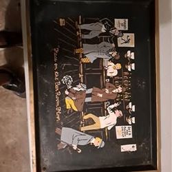 1950s Mid-Century Modern Musical Toleware Bar Tray by Nashco Products