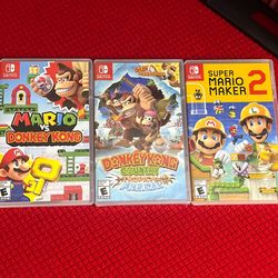 Nintendo Switch Games. Mario Vs Donkey Kong, Donkey Kong Country, Super Mario Maker 2