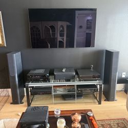 Home Stereo Surround Speakers With Accessories 
