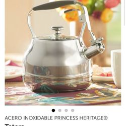 Tetera De Acerero Inoxidable Princess House 
