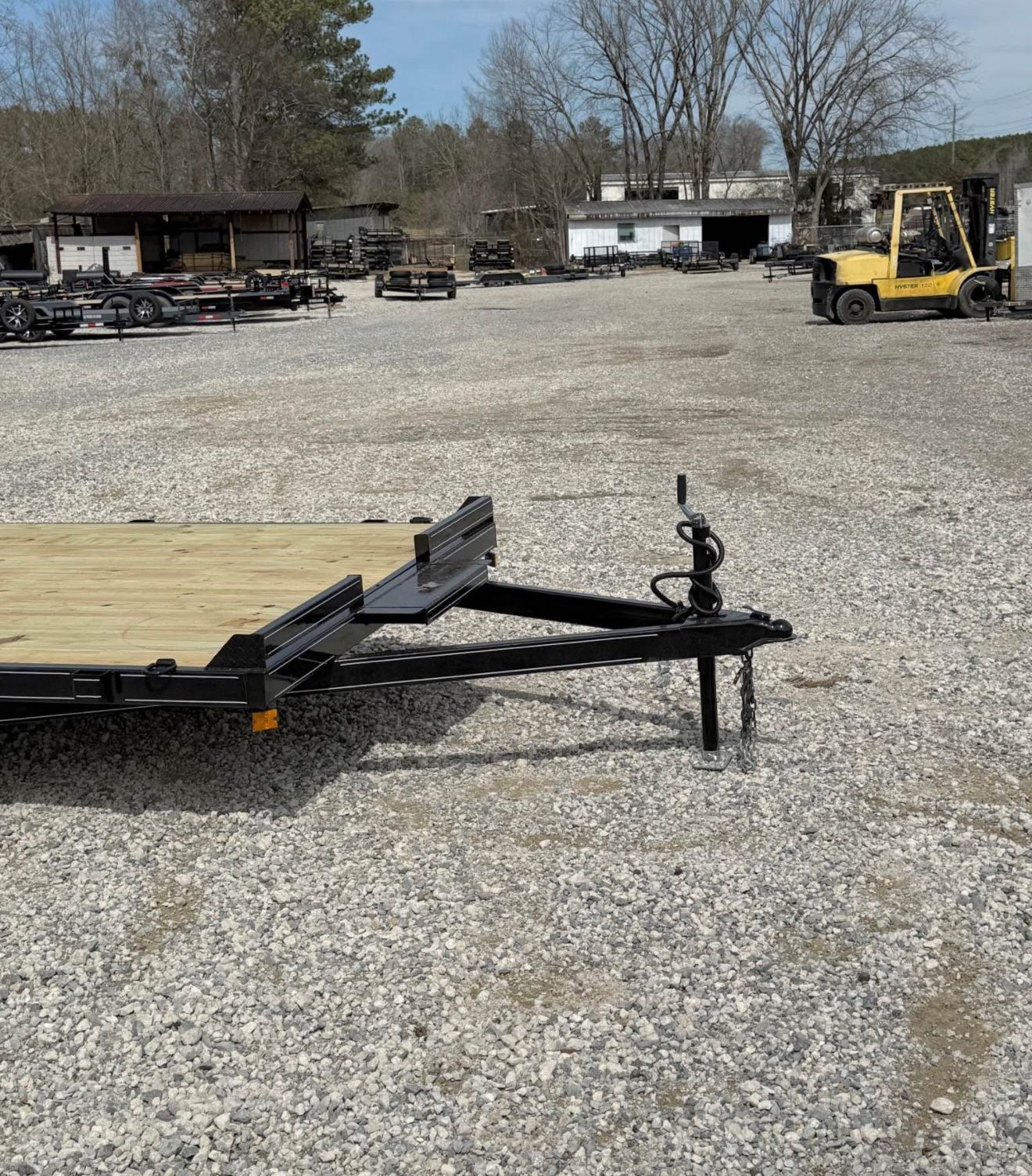 New 7 X 20 Wood Floor Tube Frame Deluxe Car Hauler Trailer