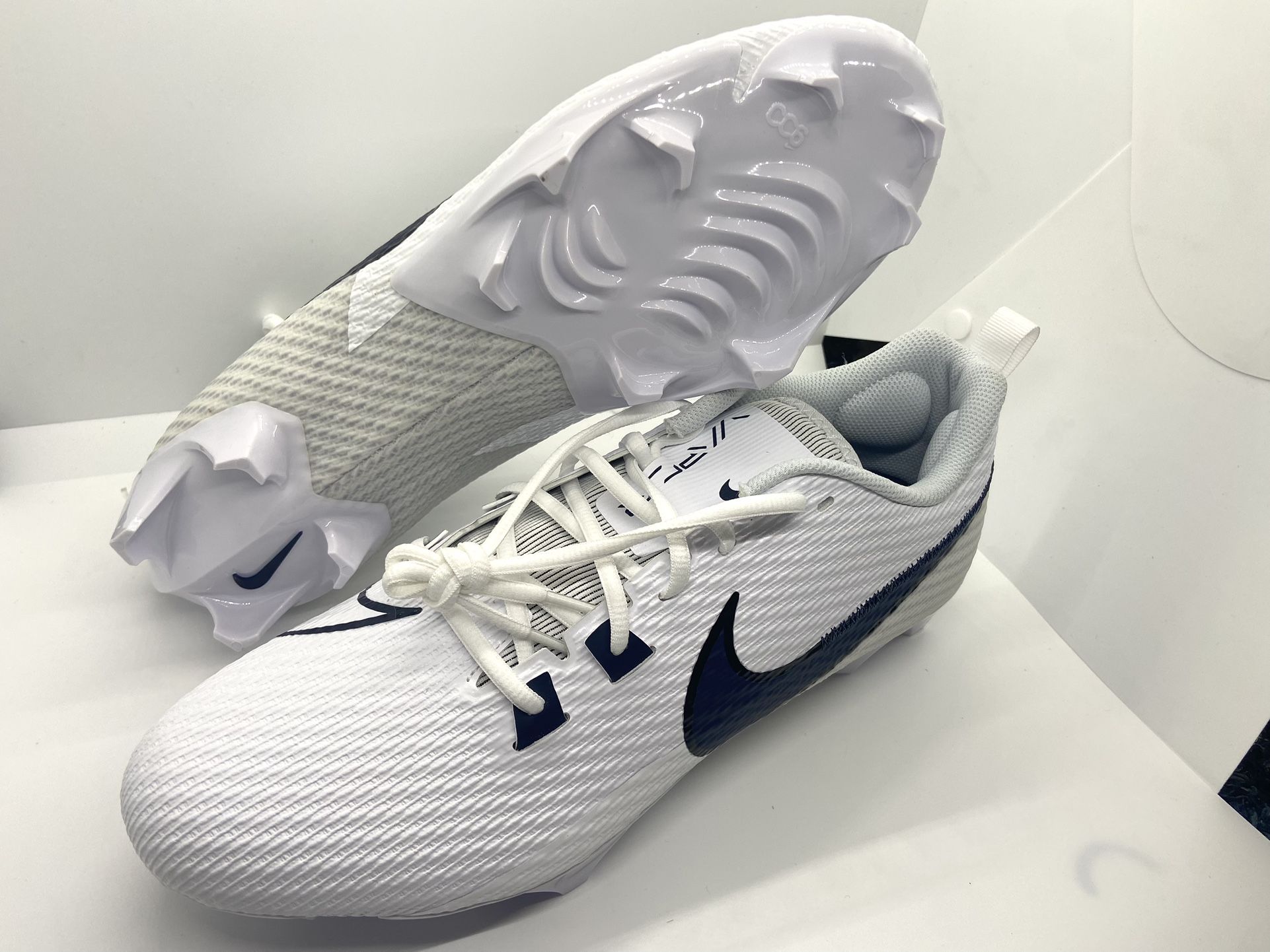 Nike Vapor Edge Speed 360 2 Team FJ1582 140 White Football Cleats Mens Size 12.5