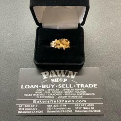 Men’s Nugget Ring 14kg 3.8 Dwt ( Layaway Or Acima Leasing Options )