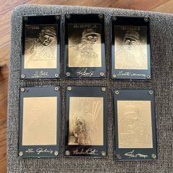Baseball Gold Cards 6 In Total (Limited Editions)