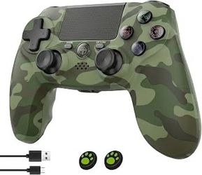 Brand new in box citnh Wireless Controller for P-4, Compatible with P4/PC Camo Green 1000mAh battery, Ergonomic Grip, Type-C port, Hall Effect Joystic